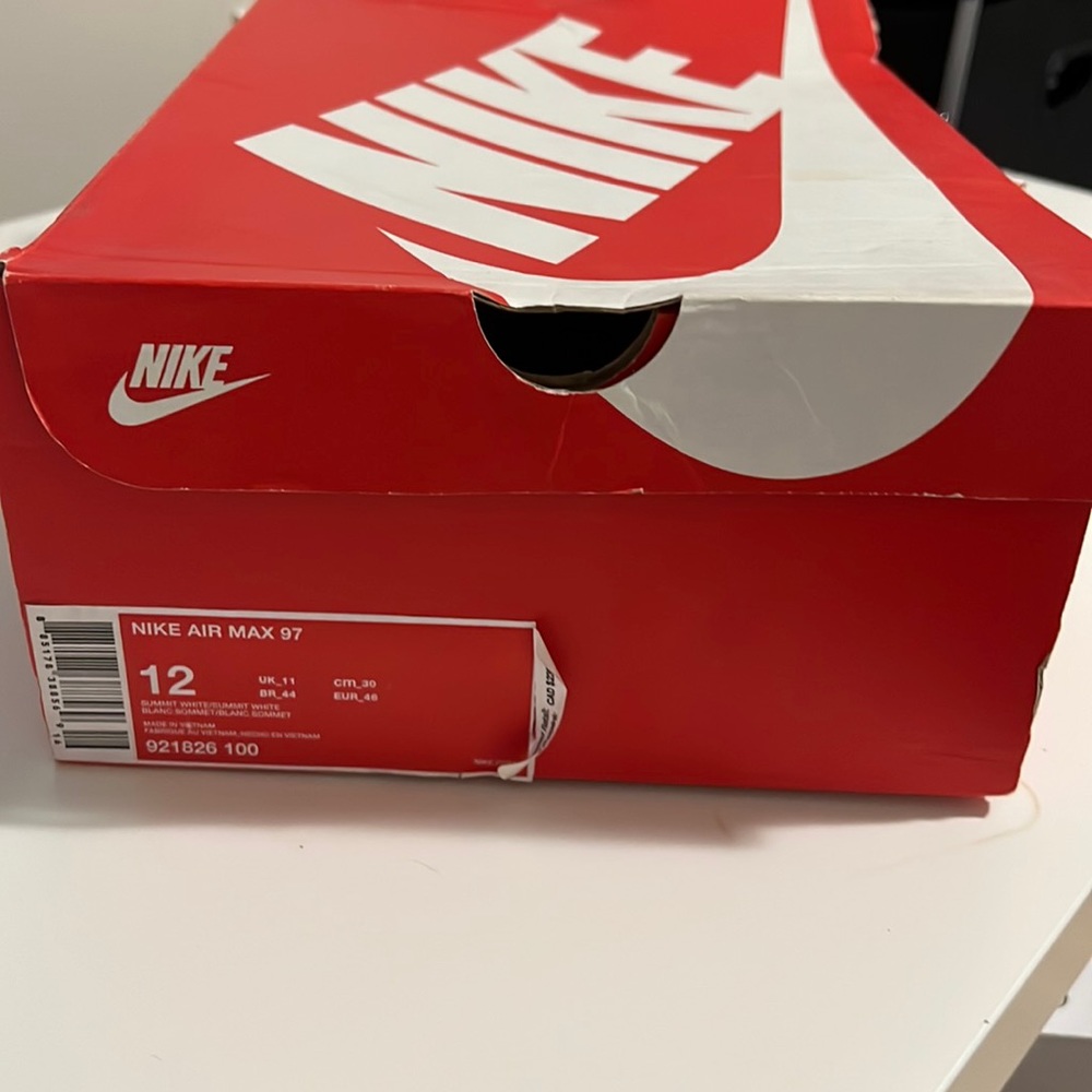 Nike air max 97 ‘summit white’ size 12 used